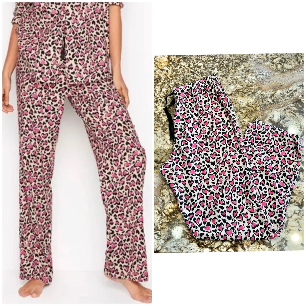 Victoria’s Secret Heart Leopard Pajama Pants